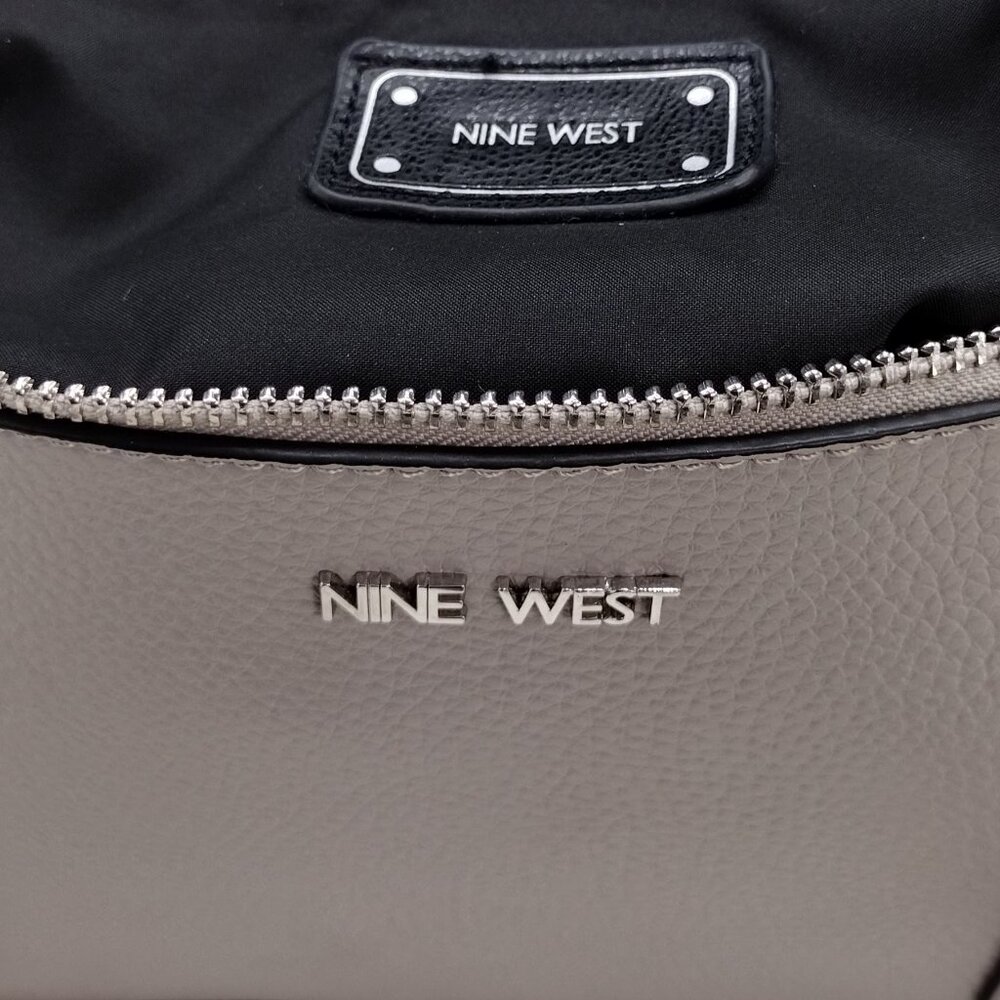 “Nine West Grey Studded Crossbody Bag – Neutral Chic Everyday Purse” - Picture 6 of 6